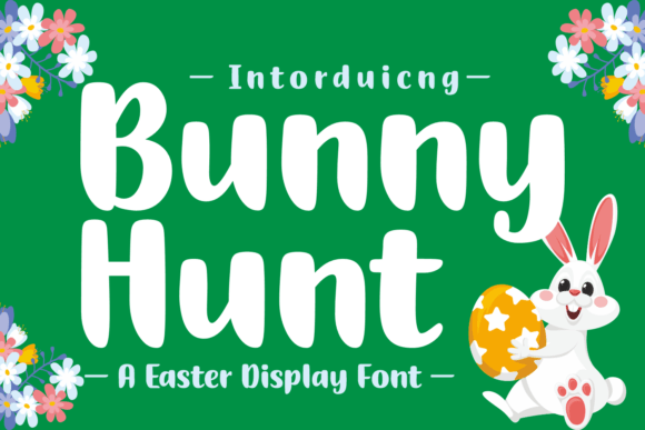 Bunny Hunt Font: A Handwritten Display Typeface for Editorial Warmth