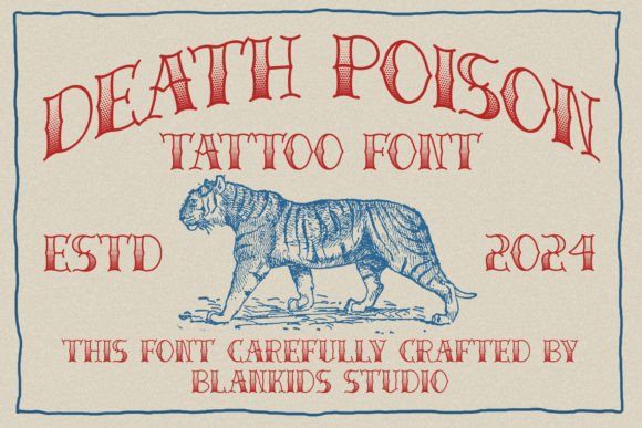 Death Poison Font Review: Vintage Tattoo Energy for Campaign Design