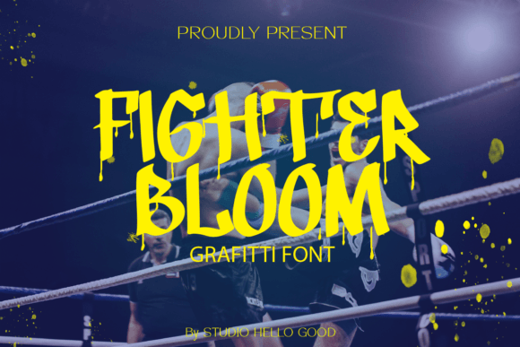 Fighter Bloom Display Font for Crafters and Product Makers