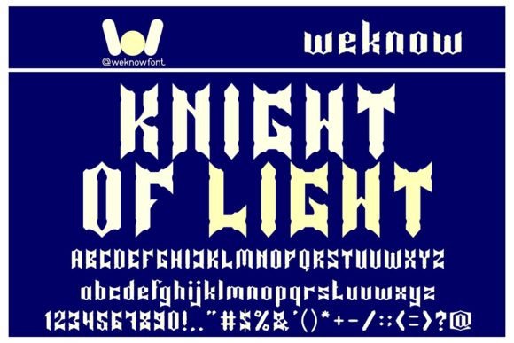 Knight of Light Font: A Gothic Display Typeface for Bold Branding