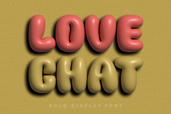 Love Chat Display Font for Web Designers and Digital Creators
