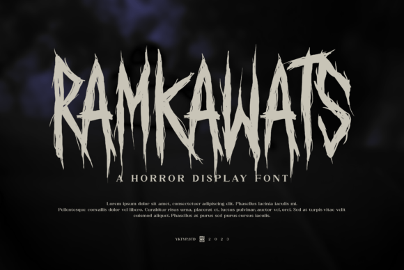 Ramkawats: A Horror Display Font That Makes Your Brand Unforgettable