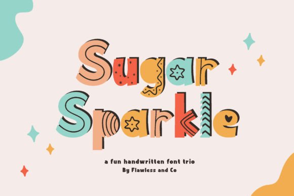 Sugar Sparkle: A Handwritten Display Font with Three Playful Styles