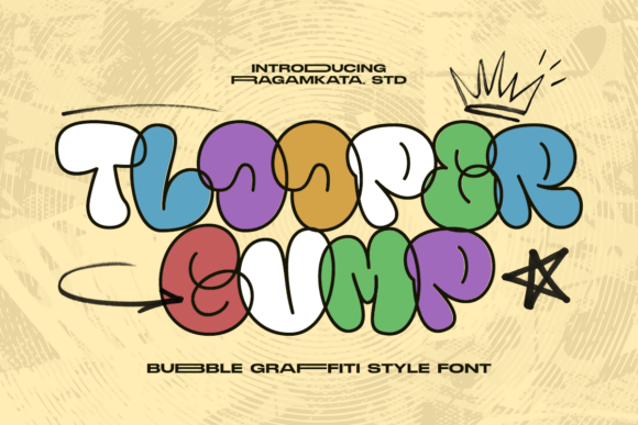 Tlooper Gump: A Bubble Graffiti Font for Editorial Design